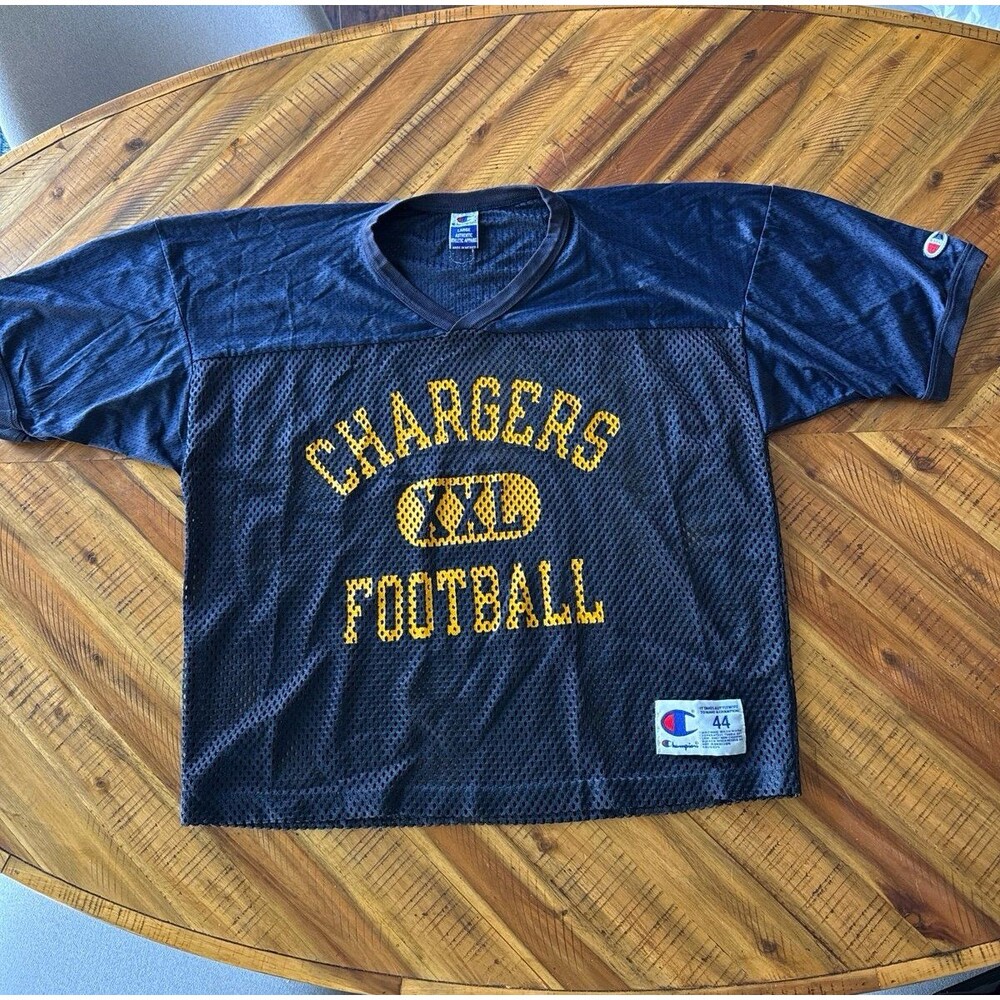 Vintage Champion San Diego Chargers Practice Jersey XXL 44 NFL Mesh Football USA